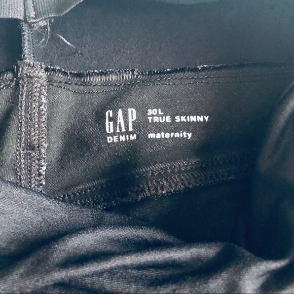 GAP True Skinny Full Panel Women's Maternity Jeans Black 30L Long - Picture 9 of 12